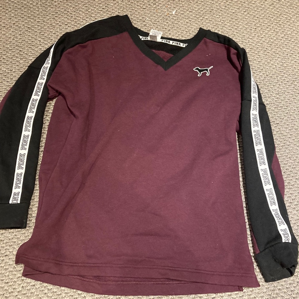 Maroon Victoria’s Secret pink sweater
